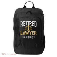 Retired Lawyer Allegedly Funny Attorney Retirement City Backpack thumb 0