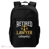 Retired Lawyer Allegedly Funny Attorney Retirement Backpack thumb 0