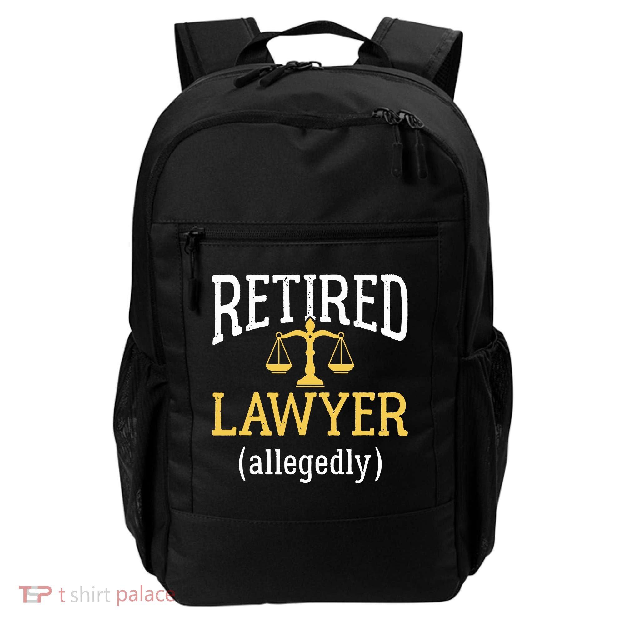 Retired Lawyer Allegedly Funny Attorney Retirement Backpack