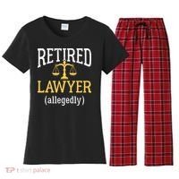 Retired Lawyer Allegedly Funny Attorney Retirement Women's Flannel Pajama Set thumb 0