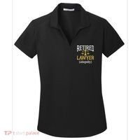 Retired Lawyer Allegedly Funny Attorney Retirement Women's Dry Zone Grid Polo thumb 0