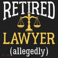 Retired Lawyer Allegedly Funny Attorney Retirement Hat thumb 2