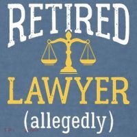 Retired Lawyer Allegedly Funny Attorney Retirement Comfort Colors Garment-Dyed Hooded Sweatshirt thumb 2