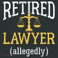 Retired Lawyer Allegedly Funny Attorney Retirement Mousepad thumb 1