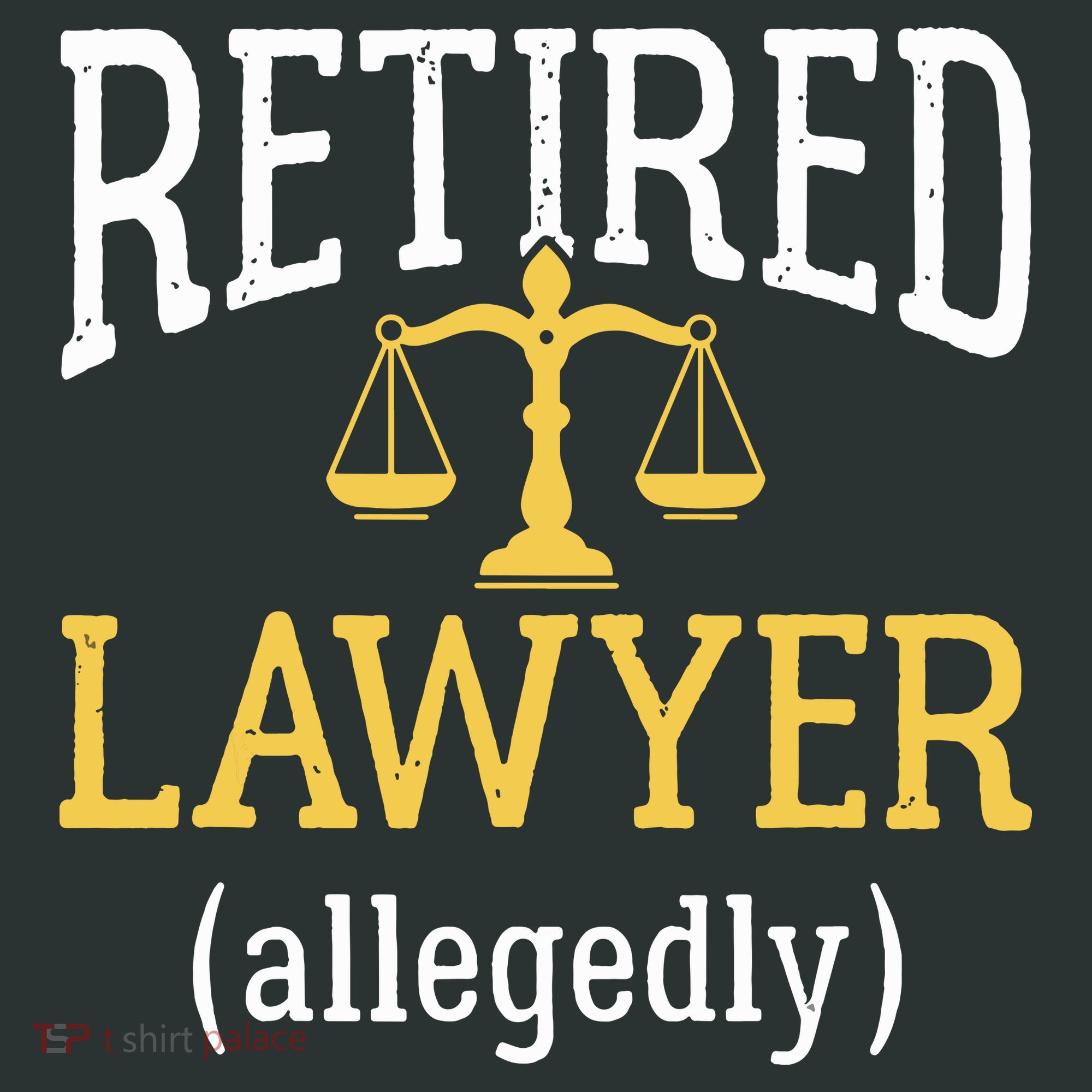 Retired Lawyer Allegedly Funny Attorney Retirement Tank Top