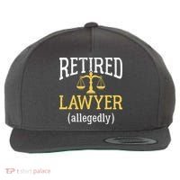 Retired Lawyer Allegedly Funny Attorney Retirement Wool Snapback Cap thumb 0
