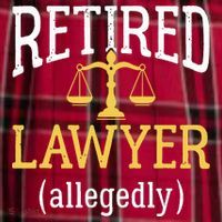 Retired Lawyer Allegedly Funny Attorney Retirement Men's Flannel Plaid Pajama Pants thumb 2