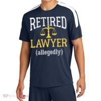 Retired Lawyer Allegedly Funny Attorney Retirement Sport-Tek Competitor United Soccer Jersey thumb 0