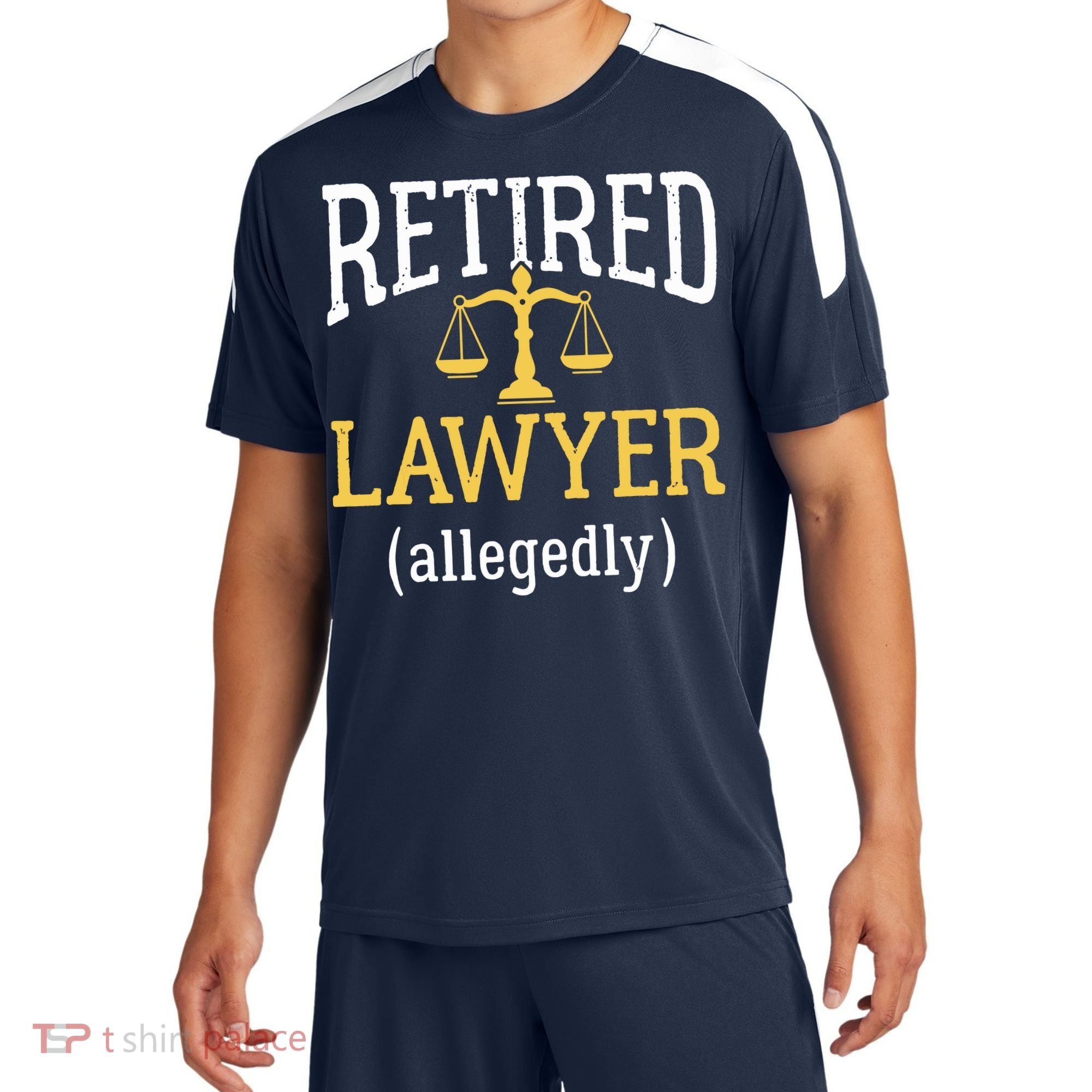 Retired Lawyer Allegedly Funny Attorney Retirement Sport-Tek Competitor United Soccer Jersey