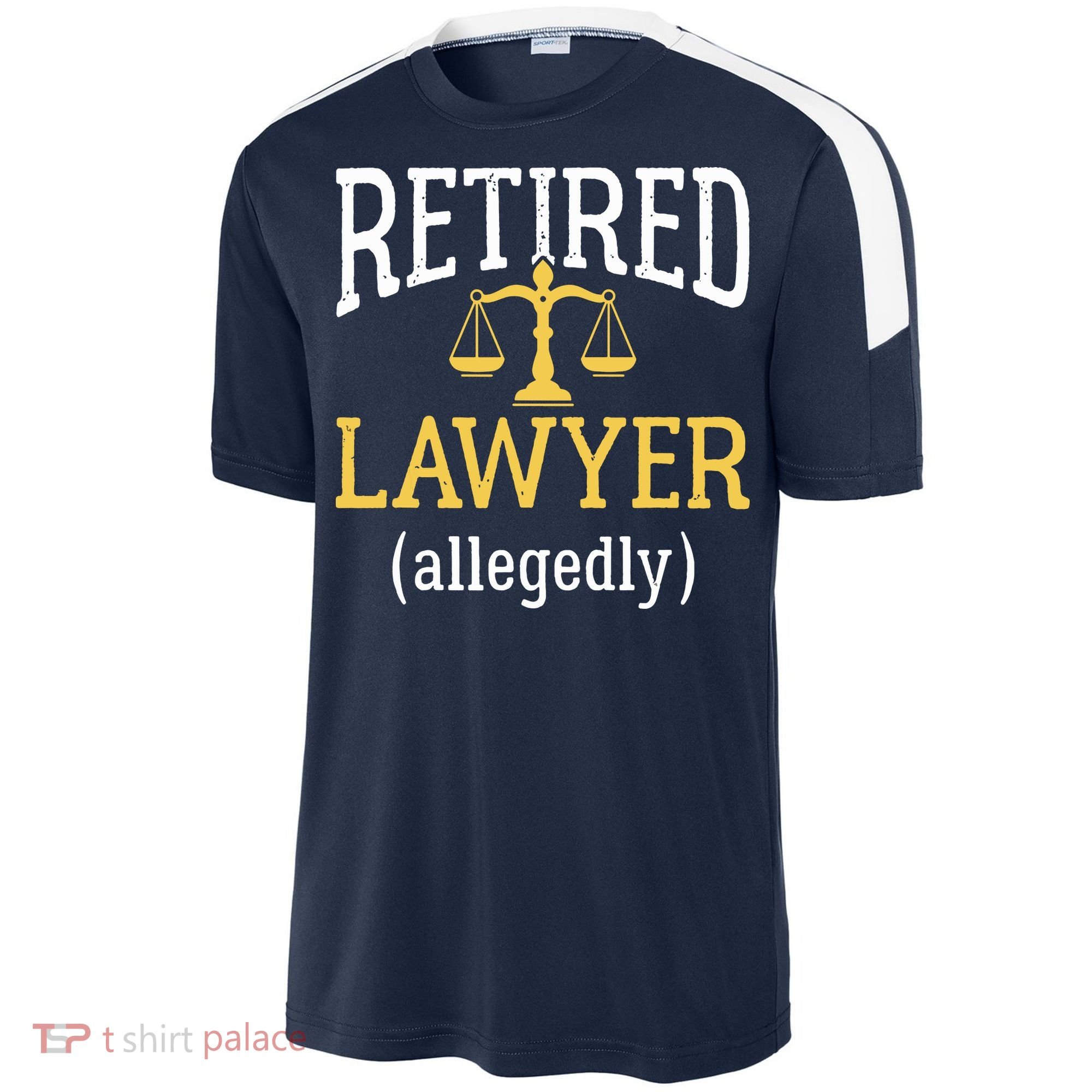 Retired Lawyer Allegedly Funny Attorney Retirement Sport-Tek Competitor United Soccer Jersey
