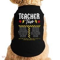 Retro Lightning Bolt Abcd The Teacher Doggie Tank thumb 0