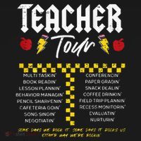 Retro Lightning Bolt Abcd The Teacher Pajama Set thumb 2