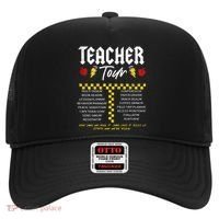 Retro Lightning Bolt Abcd The Teacher Hat thumb 0