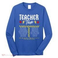 Retro Lightning Bolt Abcd The Teacher Long Sleeve Shirt thumb 0