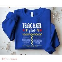 Retro Lightning Bolt Abcd The Teacher Sweatshirt thumb 2