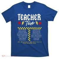 Retro Lightning Bolt Abcd The Teacher T-Shirt thumb 0