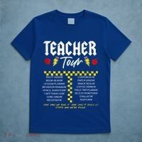 Retro Lightning Bolt Abcd The Teacher T-Shirt thumb 5