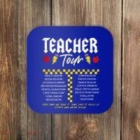 Retro Lightning Bolt Abcd The Teacher Coaster thumb 0