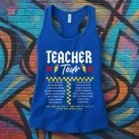 Retro Lightning Bolt Abcd The Teacher Women's Tank Top thumb 3