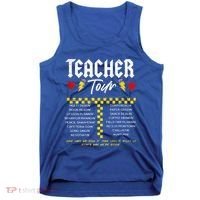 Retro Lightning Bolt Abcd The Teacher Tank Top thumb 0