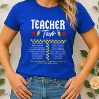 Retro Lightning Bolt Abcd The Teacher Women's T-Shirt thumb 2