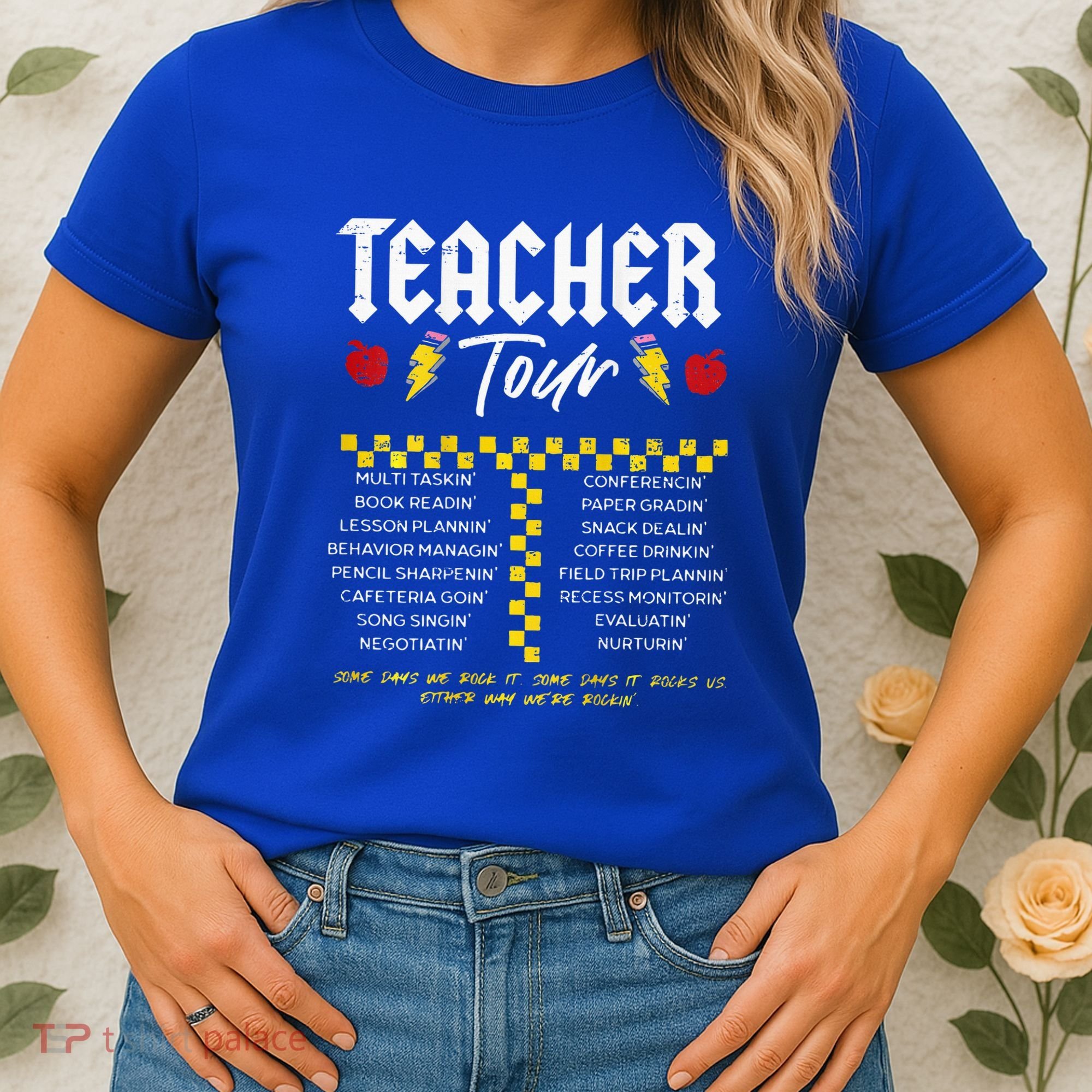 Retro Lightning Bolt Abcd The Teacher Women's T-Shirt