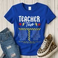 Retro Lightning Bolt Abcd The Teacher Women's T-Shirt thumb 3
