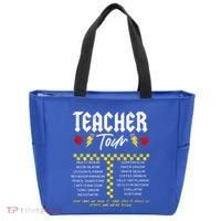 Retro Lightning Bolt Abcd The Teacher Tote Bag thumb 0
