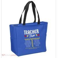 Retro Lightning Bolt Abcd The Teacher Tote Bag thumb 2