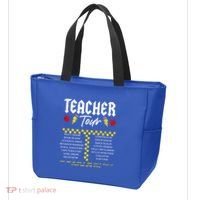 Retro Lightning Bolt Abcd The Teacher Tote Bag thumb 3