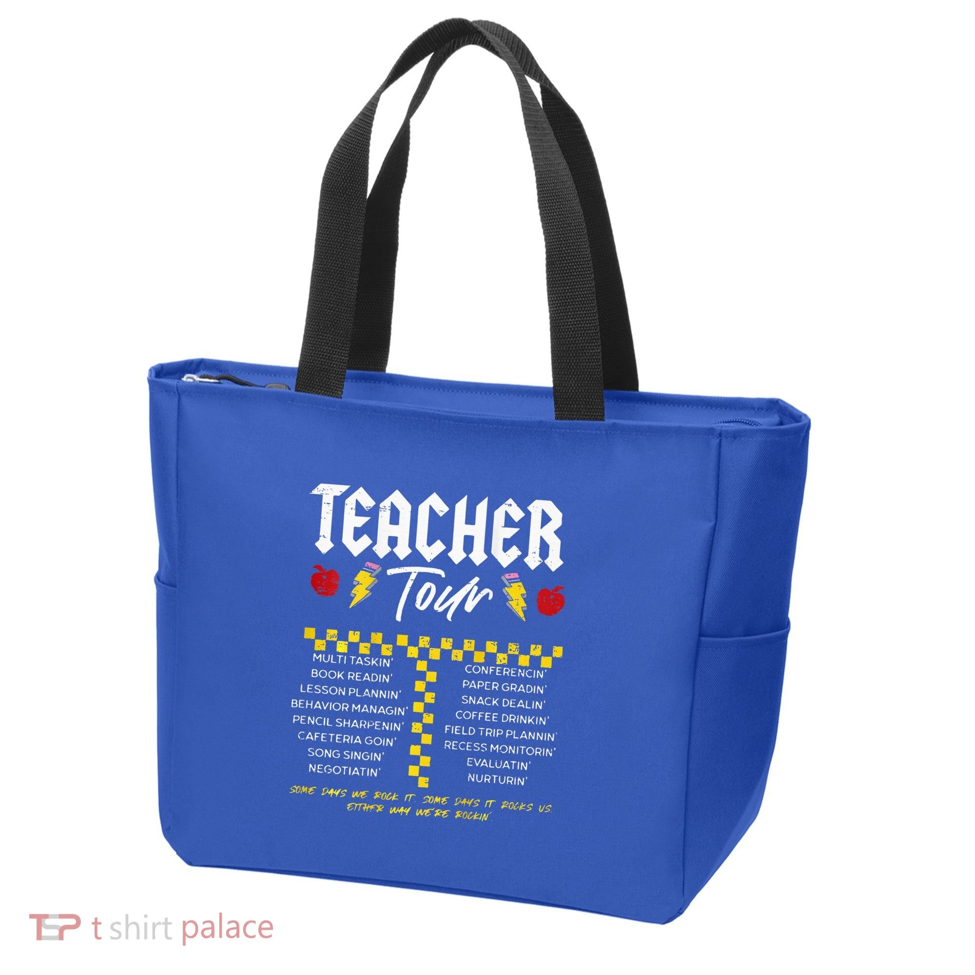 Retro Lightning Bolt Abcd The Teacher Tote Bag