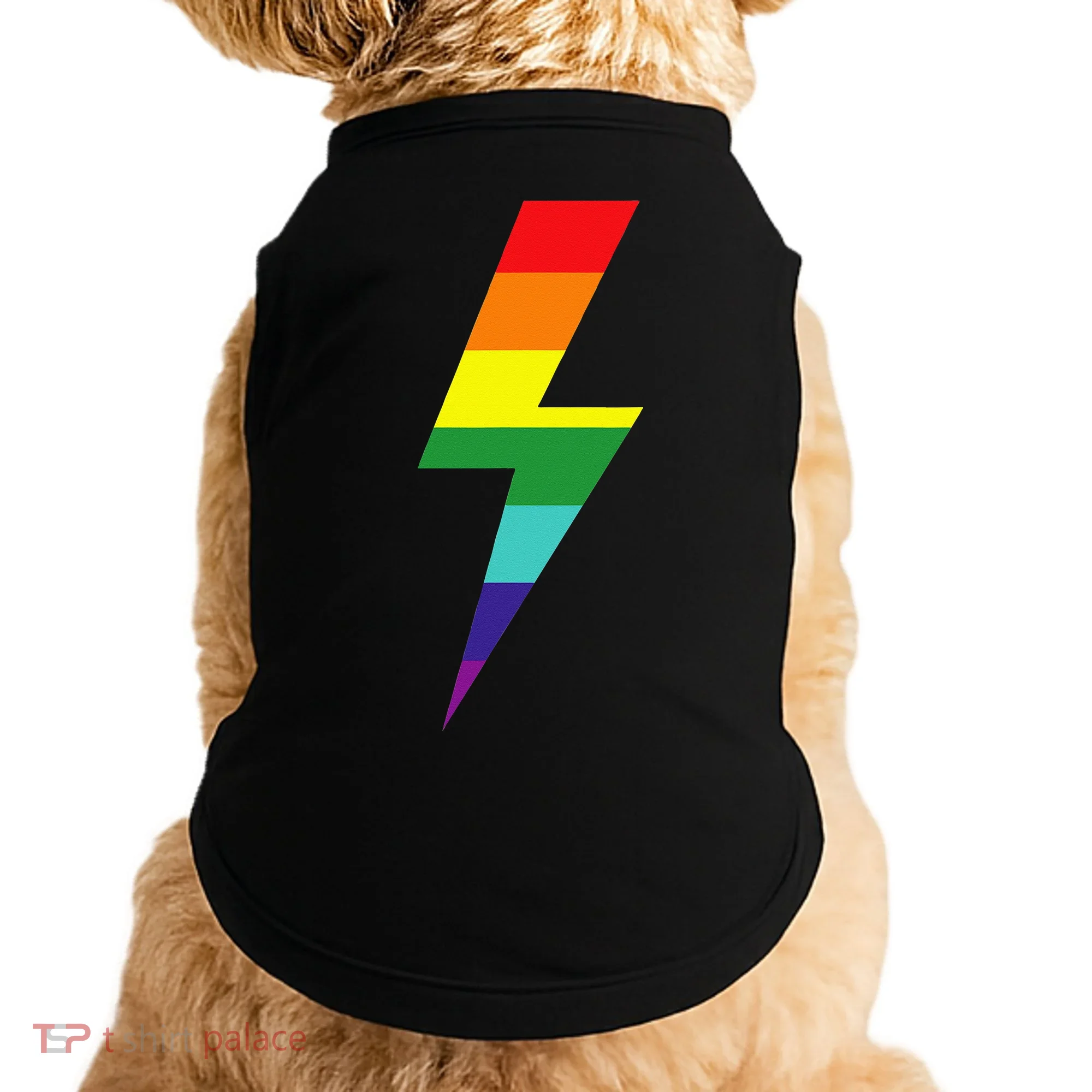 Rainbow Lightning Bolt Doggie Tank
