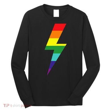 Rainbow Lightning Bolt Long Sleeve Shirt