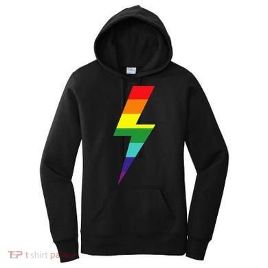 Rainbow Lightning Bolt Women's Hoodie