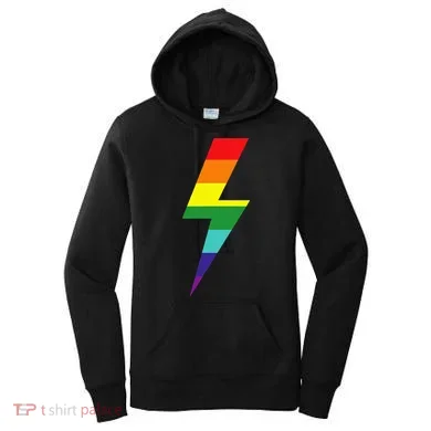 Rainbow Lightning Bolt Women's Hoodie