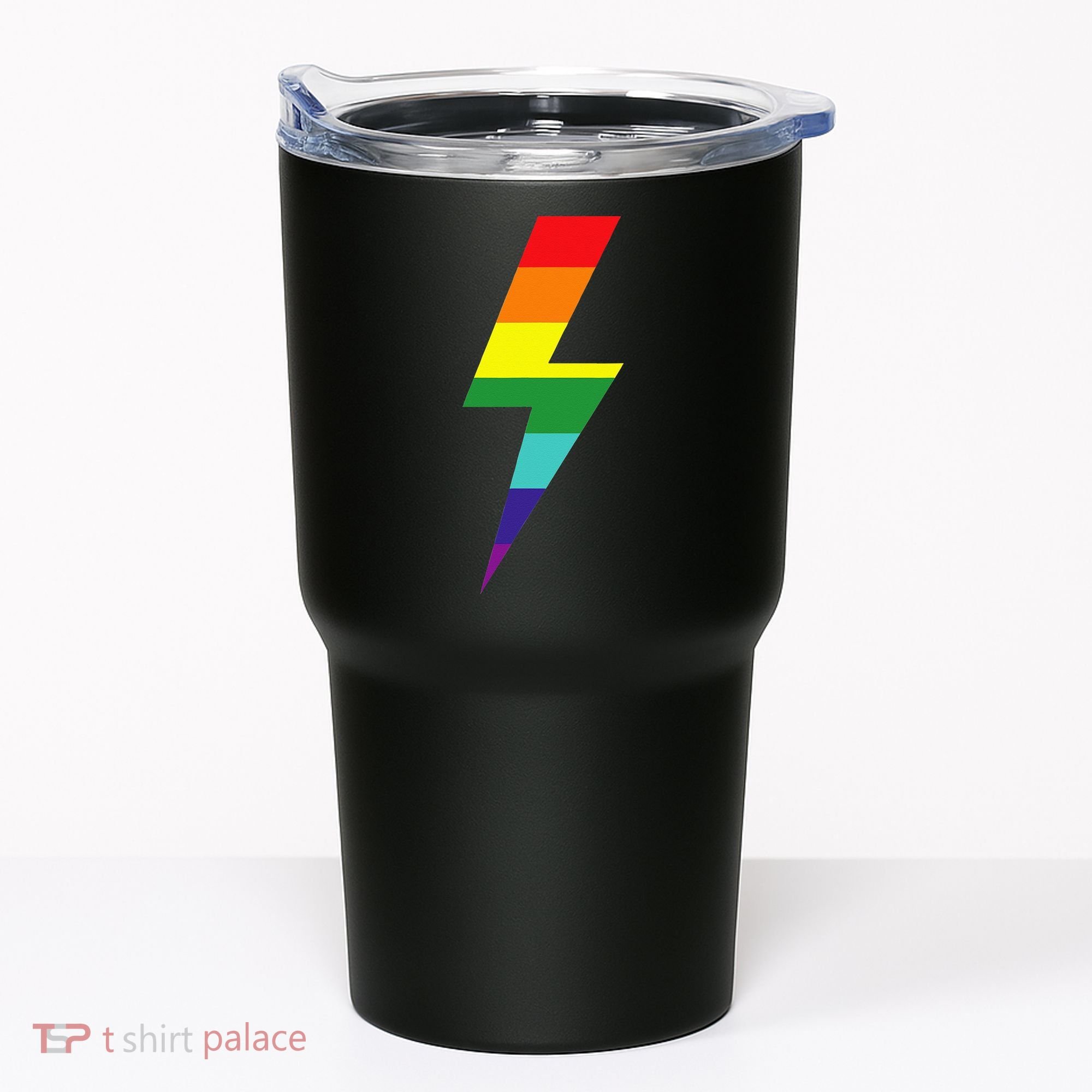 Rainbow Lightning Bolt Tumbler