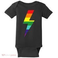 Rainbow Lightning Bolt Baby Bodysuit thumb 0