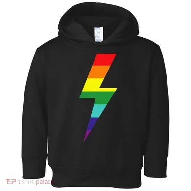 Rainbow Lightning Bolt Toddler Hoodie