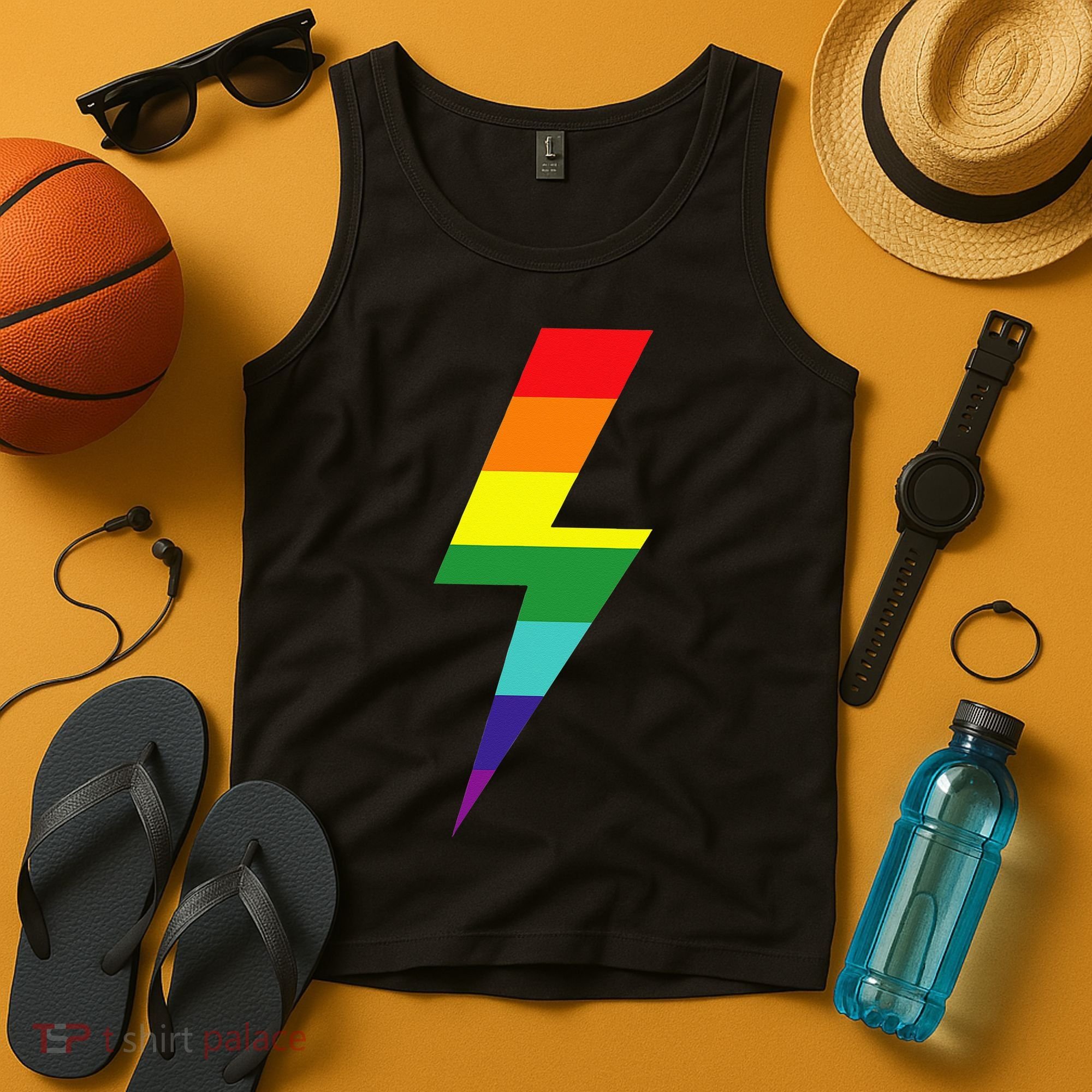 Rainbow Lightning Bolt Tank Top