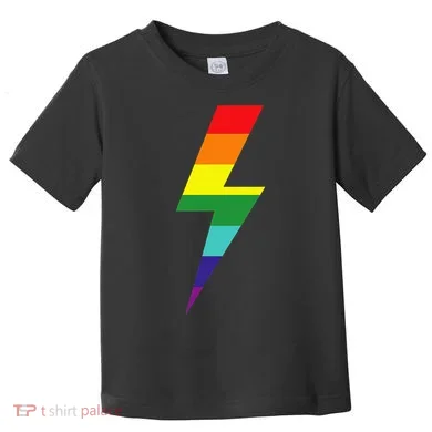 Rainbow Lightning Bolt Toddler T-Shirt