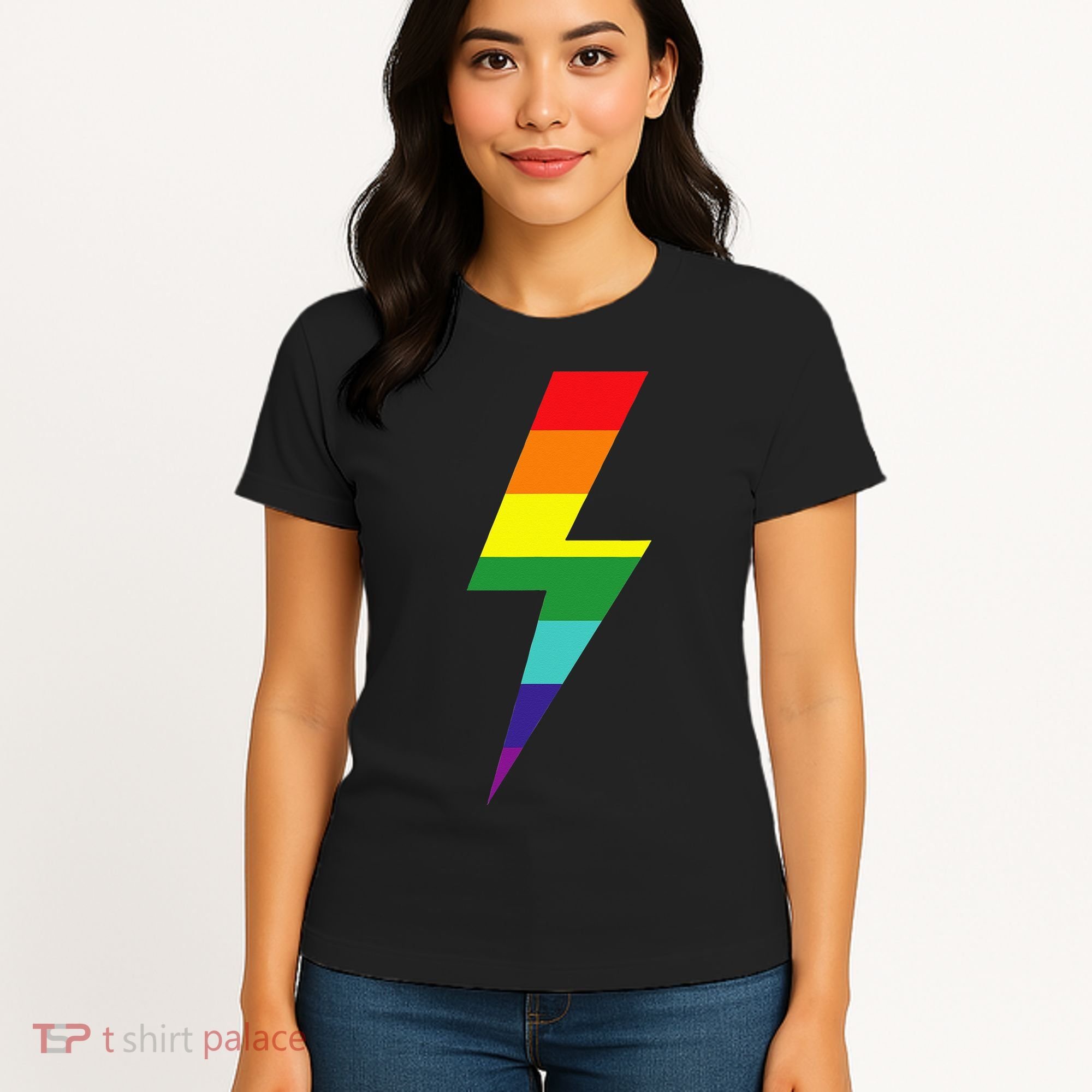 Rainbow Lightning Bolt Women's T-Shirt