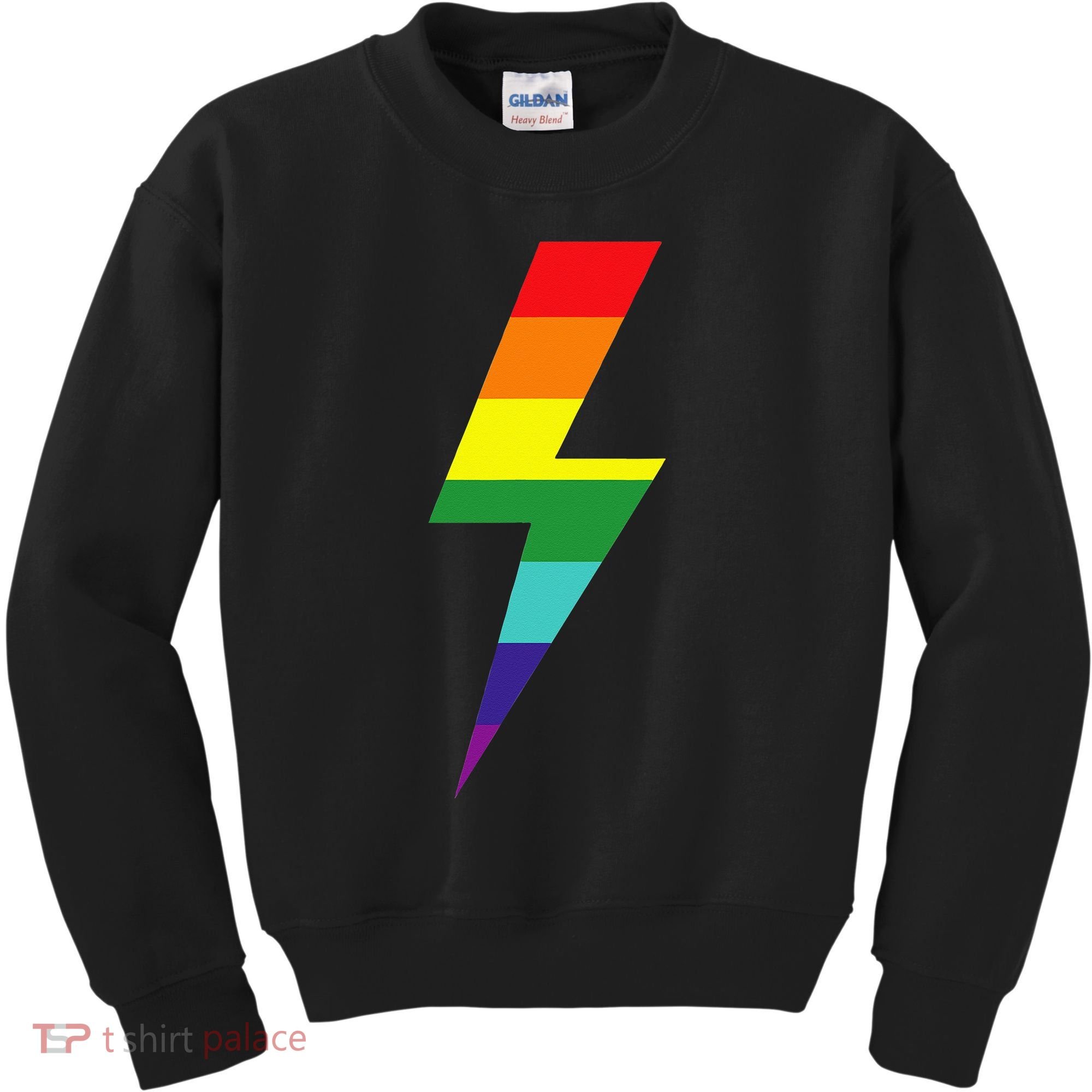 Rainbow Lightning Bolt Kids Sweatshirt