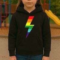 Rainbow Lightning Bolt Kids Hoodie thumb 3