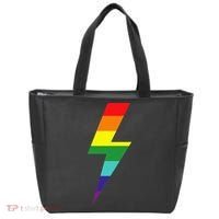 Rainbow Lightning Bolt Tote Bag thumb 0