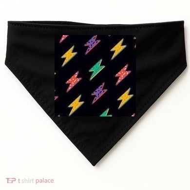 Retro Lightning Bolt Colorful USA-Made Doggie Bandana