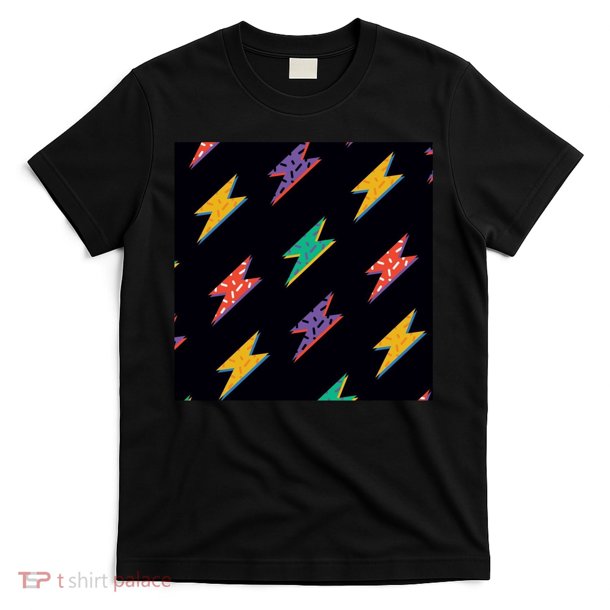 Retro Lightning Bolt Colorful T-Shirt