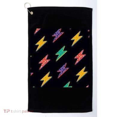 Retro Lightning Bolt Colorful Golf Towel