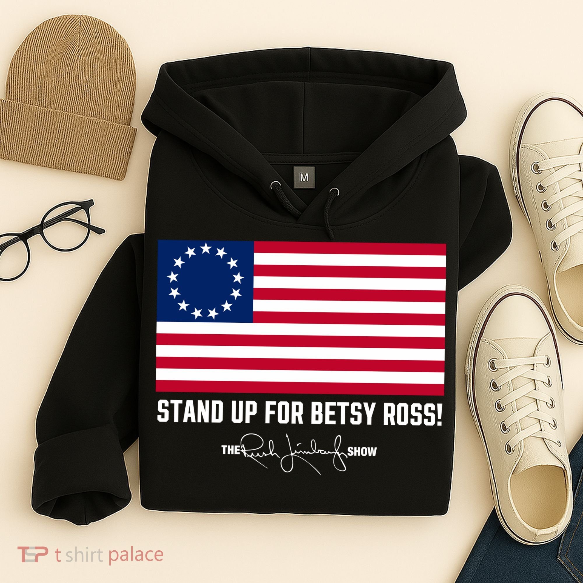 Rush Limbaugh Betsy Ross Flag Hoodie
