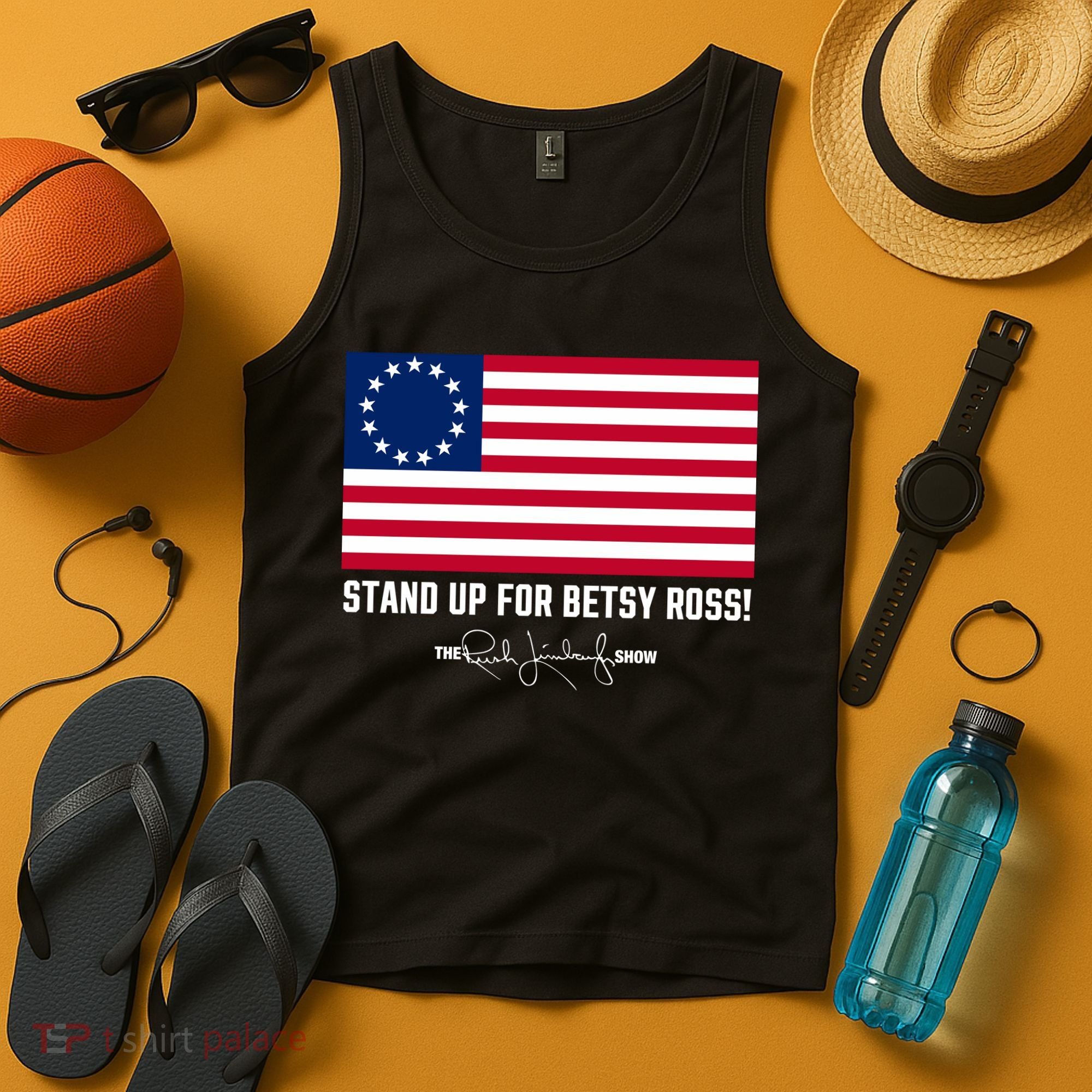 Rush Limbaugh Betsy Ross Flag Tank Top