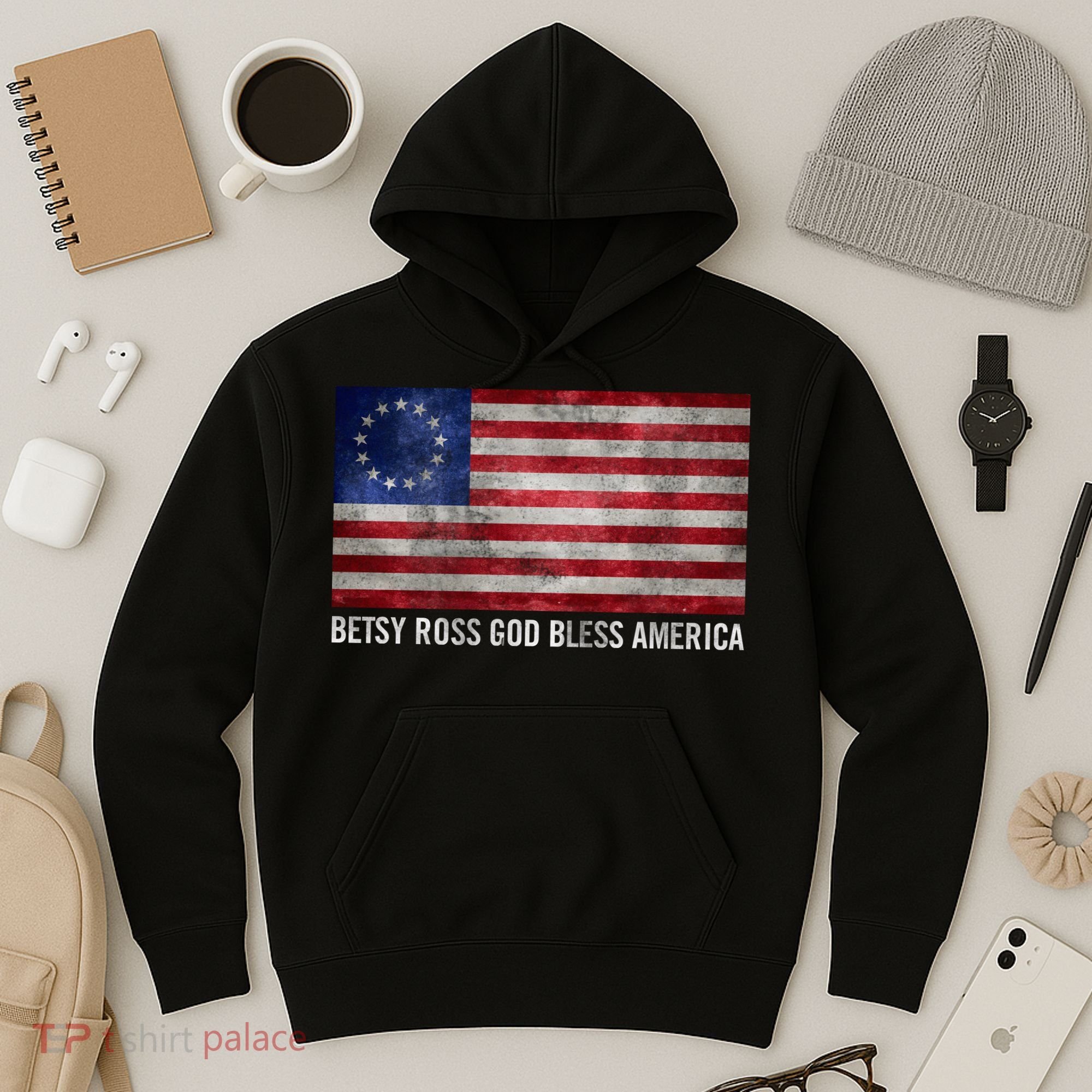 Rush Limbaugh Betsy Ross God Bless America Hoodie